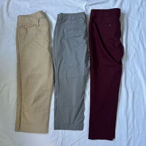 Lot of 3 Pair of Women's Casual Dressy Pants Size 4 Ann Taylor Loft Old Navy